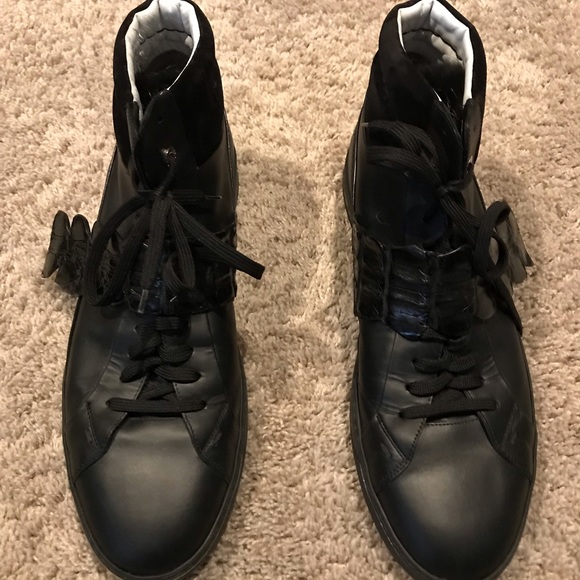 FENDI CROC STRAP HIGH-TOP MENS SHOES UK 11 US 11.5 - Picture 2 of 8